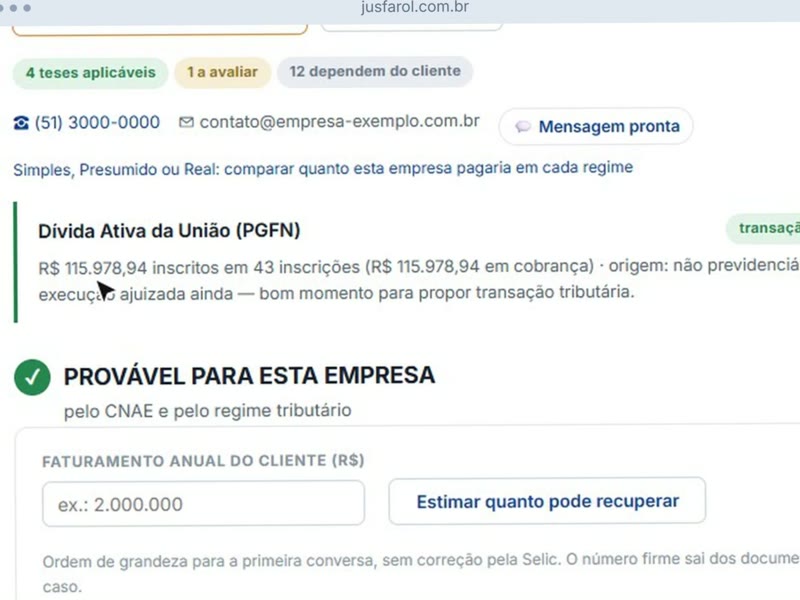 Diagnóstico por CNPJ
